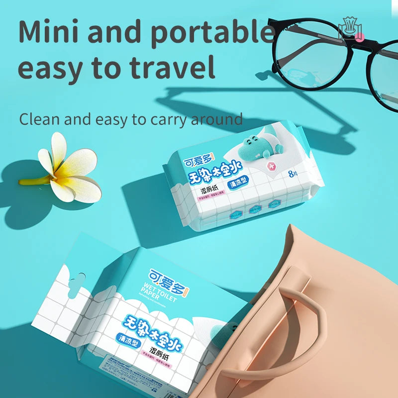 Flushable Wet Wipes – 64 Biodegradable Unscented Sheets