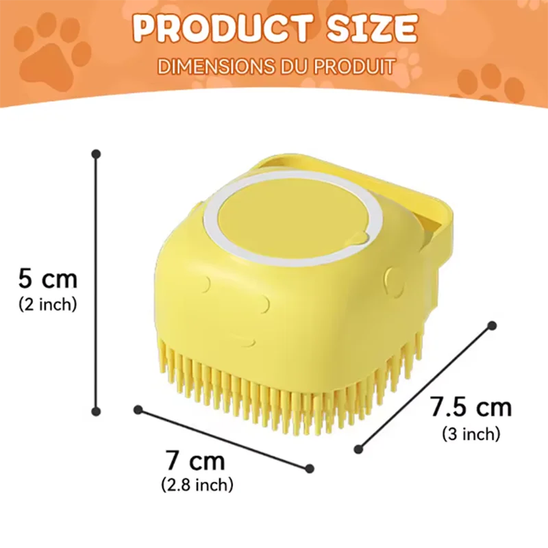 Silicone Pet Bath Massage Brush – Soft & Multifunctional