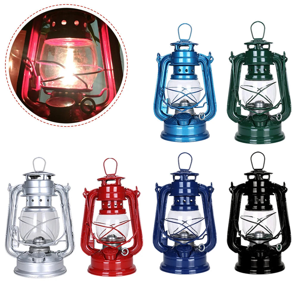 Retro Portable Camping Lantern – Kerosene Handheld Outdoor Lamp