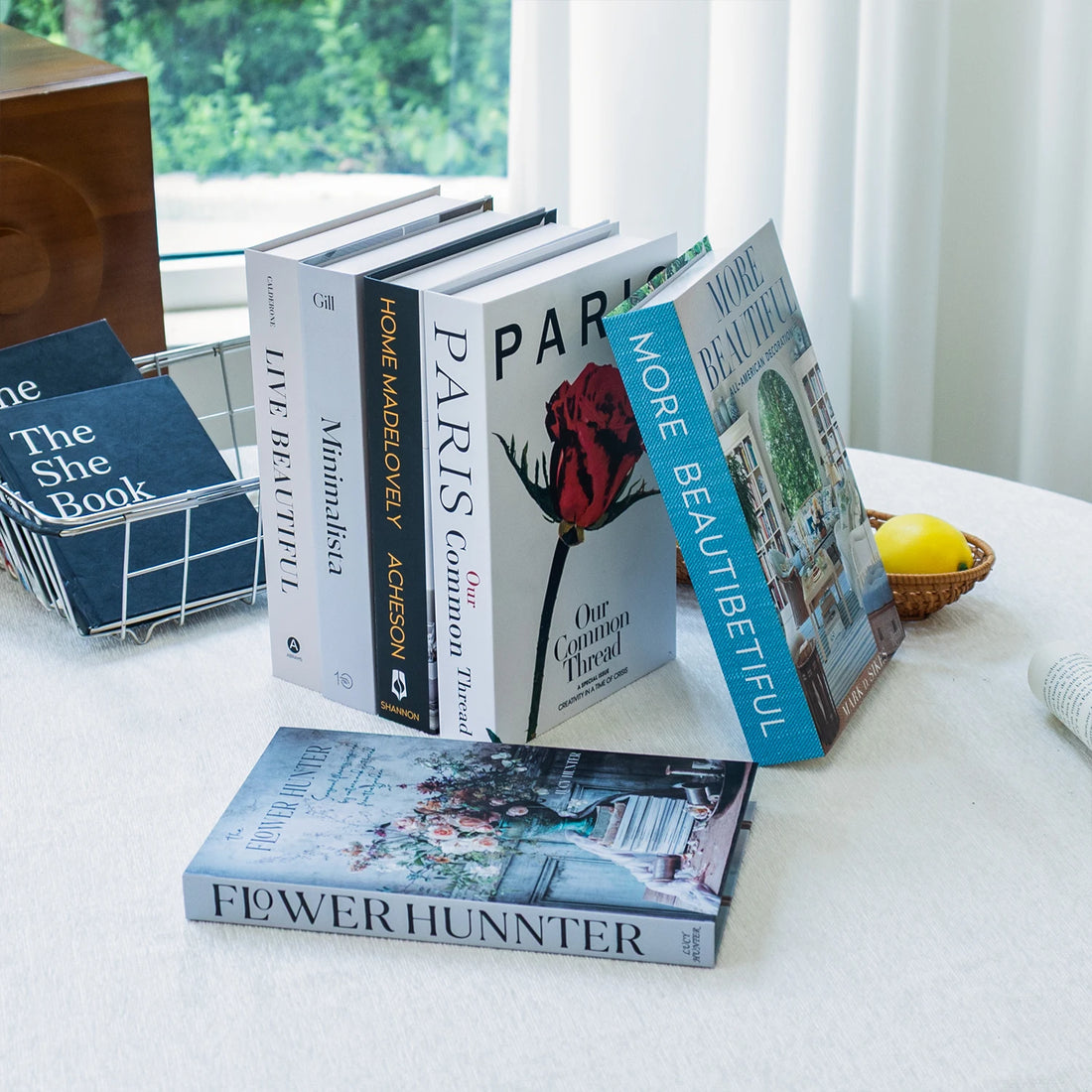 Luxury Fake Books Decoration – Modern Decorative Book Box for Home & Coffee Table