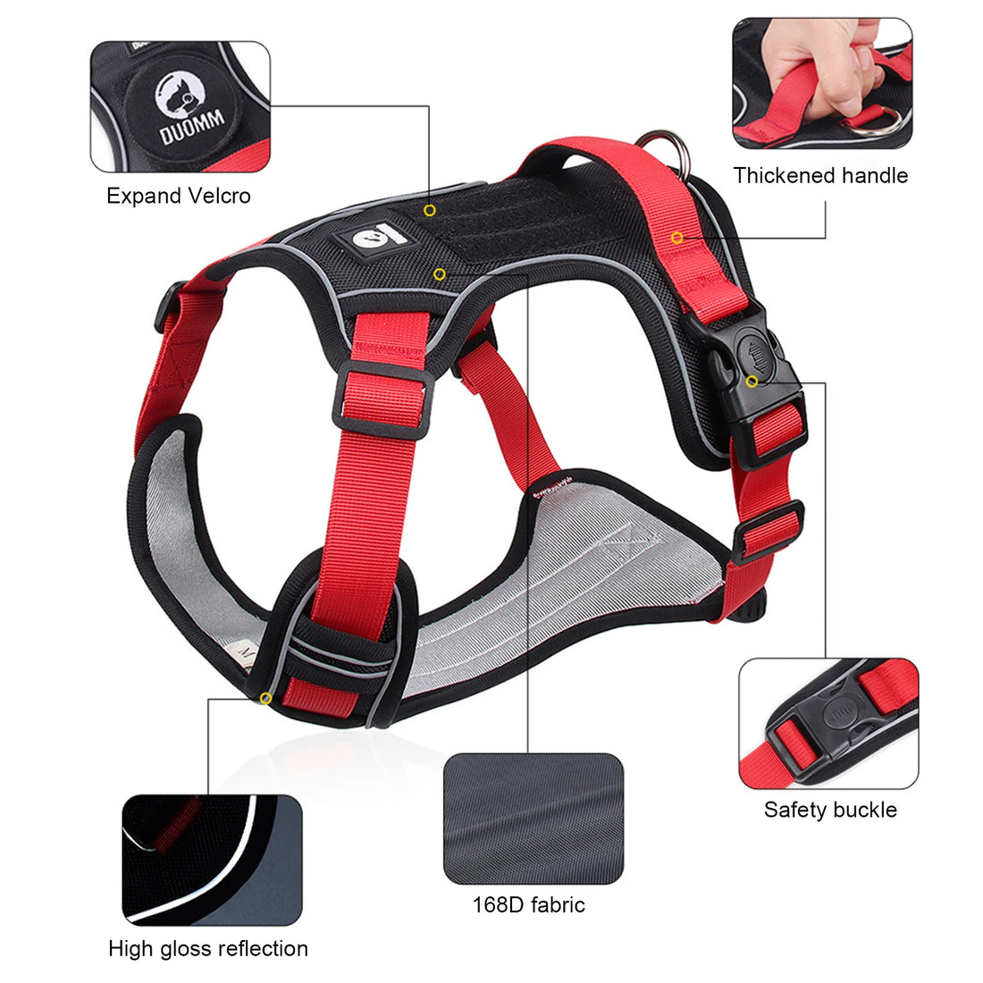 Reflective Dog Vest Harness – Waterproof Tactical Harness for Medium & Large Dogs