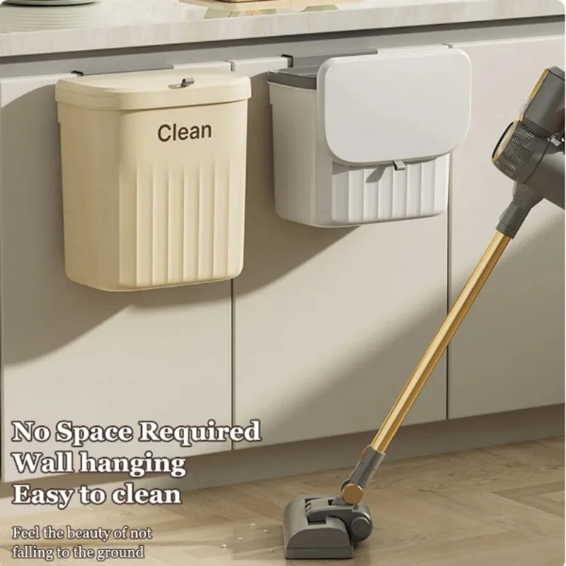 Wall-Mounted Kitchen Trash Bin with Lid – 8.5/12L