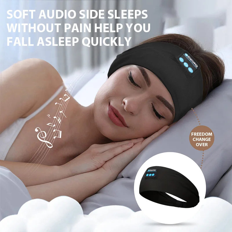 Wireless Bluetooth Sports Headband – Music Sleep Mask & Sweatband for Yoga and Fitness